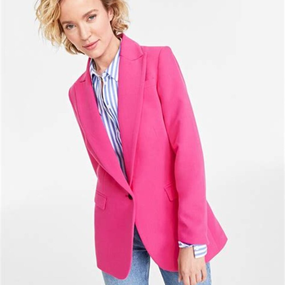 On 34th (Macy's) Women's Solid One-Button Boyfrie… - image 3